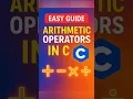 Arithmetic Operators in C Language Easy Quick Tutorial