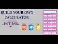 Create simple Calculator using JavaScript HTML and CSS in Hindi 2020 How to make calculator using JS