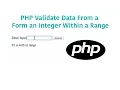 PHP Validate Data From a Form an Integer Within a Range