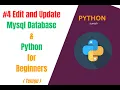 Edit and Update Data Python With Mysql Python OOP Tutorial for Beginners Telugu