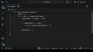 Leet Code Python Solution - Two Sum Open source Education Interview Preparation