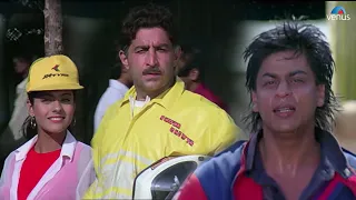 Shahrukh Madan Chopra Se Race Haar Jaate Hain | Shahrukh Khan, Shilpa, Kajol | Baazigar
