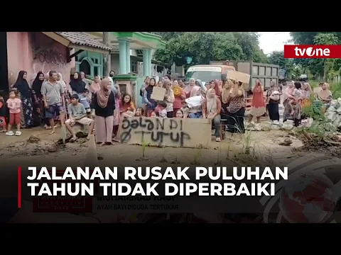 Jalan Rusak Tidak Kunjung Diperbaiki, Emak-emak di Lebak Blokir Jalan
