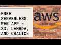 Traditional Web in Serverless - S3 Lambda AWS Chalice