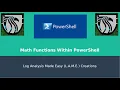 Math Functions Within PowerShell