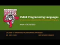 Week4 2023 Lecture 4 Imperative Programming Paradigm