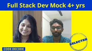 Java Full-Stack Web Developer Mock Interview 4 year experience Angular Spring Boot Code Decode