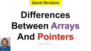 Differences Between Arrays And Pointers C Programming Language