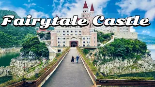 Fairy-Tale castle in the middle of a lake Wanfeng Lake China
