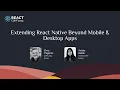 Extending React Native Beyond Mobile Desktop Apps Chris Traganos Anisha Malde