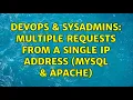 DevOps SysAdmins Multiple requests from a single ip address MySQL apache