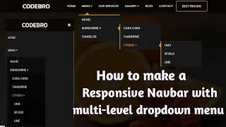 RESPONSIVE NAVBAR WITH MULTI LEVEL DROPDOWN