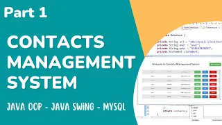Contacts Management System with GUI using Java Part 1