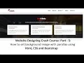 Website Design Part-5 How to set background image with parallax using Html CSS and Bootstrap