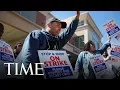 Thousands Of Stop Shop Workers Strike Over Wages Health Care TIME