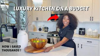 How I Created a LUXURY Kitchen on a Budget (And Saved THOUSANDS!)😱