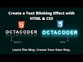 How to Make Text Blinking Effects HTML CSS CSS Animation Tutorial