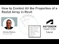 How to Control All the Properties of a Radial Array in Revit
