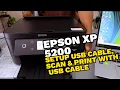 How to DO Epson XP 5200 Setup With a USB Cable Scan To Computer and Print