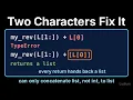 Introduction to CS 16 7 Reversing a List Recursively The Brackets That Make It Legal