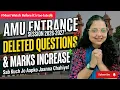 Don t Panic AMU Entrance Deleted Questions Marks Update Session 2026-2027