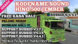 free rasa ale kodename sound hino 500 jember bussid v4 4 1 support all mod bussid update