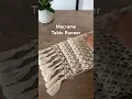 Macrame Table runner for dining table