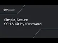 Simple Secure SSH Git by 1Password