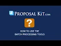 How to Use the Document Batch Processing Tools