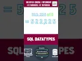 SQL Data Types SQL DataTypes - Tamil