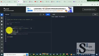 Python part 96 how to input array elements through www SoloLearn com