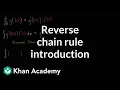 Reverse chain rule introduction