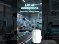 List of animations in Run Animation Activity FlexSim 2025 Update 2 Feature