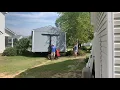 Large Prebuilt Shed Being Delivered and Setup The Shed Depot of NC