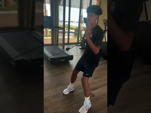 cristiano Ronaldo Jr exercise 🤩 #cr7 #football #ronaldojr #cristianojr #shorts