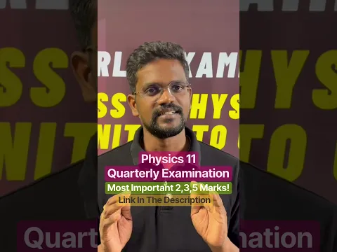 11th Physics Quarterly Exam 2026 π₯ MUST Study These Questions! | TN State Board #Shorts #murugamp