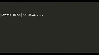 static block in Java