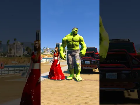 HULK NE KI DUSRI SHADI #shorts #gta5 #shortfeed #ironman #spiderman #hulk