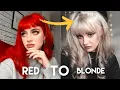How I Went From Bright Red To Blonde At Home