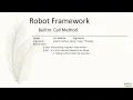 Robot Framework BuiltIn Call Method