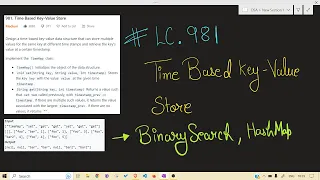 LeetCode 981 Time Based Key-Value Store Binary Search