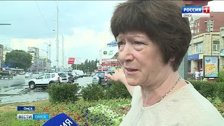 Мощный ливень и град сегодня днем обрушились на Омск
