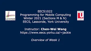 EECS1022 W21 - Lecture 1