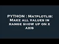 PYTHON Matplotlib Make all values in range show up on x axis