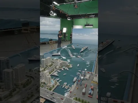 Hollywood BTS magic: #HollywoodBTS #PracticalEffects #TsunamiVFX #tornado #MiniatureEffects