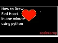 How to draw Red Heart from python programming