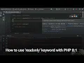 How to use readonly keyword with PHP 8 1