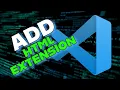 How to Add HTML Extension in Visual Studio Code 2025