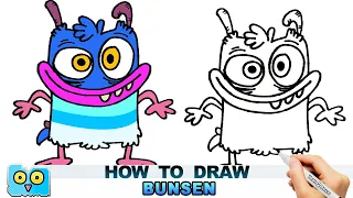 how to draw bunsen easy bunsen is a beast