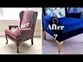 NO SEW OLD CHAIR TRANSFORMATION DIY HOW TO ACHIEVE A HIGH END LOOK FOR LESS